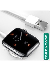 Resim Forzacase Apple Uyumlu Watch 11 42mm Ve 46mm İle Usb Manyetik Şarj Kablosu 1 Metre - Fc017 