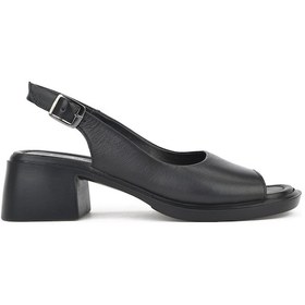 Resim Ziya, Kadın Hakiki Deri Topuklu Sandalet 151992z8004 Siyah 151992z8004 000 Siyah 