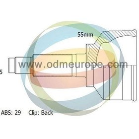 Resim Aks Kafası Dış Berlingo 1.9 8v D 1996-2006 Mt A:25 C:55,8 B:34 H:79,8 L:55,2 