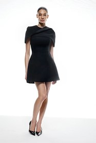 Resim BOLERO DETAYLI MİNİ ABİYE ELBİSE 1360 - اسود / 38 