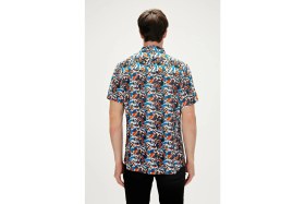 Resim Bad Bear Bi-Face Shirt Marshmallow Beyaz Kısa Kollu Baskılı Erkek Gömlek 