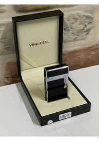 Resim Vindiesel Marka Düz Siyah Gri Renk Gazlı Model Kişiye Özel Çakmak 