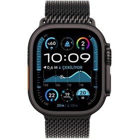 Resim Apple Watch Ultra 2 GPS + Cellular 49 MM Titanyum Kasa Titanyum Milano Loop Small Akıllı Saat (Apple Türkiye Garantili) 