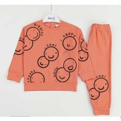 Resim Damla Bebe Smile Baskılı Unisex Takım Turuncu 