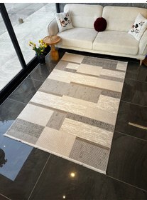 Resim Still Halı Salon, Oturma, Yatak Odası Halısı Desen Kodu 77230-095 Bej 