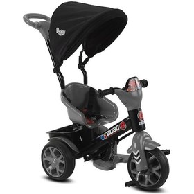 Resim Babyhope 121 Bobo Üç Tekerlekli Ebeveyn Kontrollü Bisiklet Çocuk Bisikleti Gri 03012160,gri Çocuk Bisikleti 