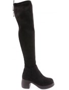 Resim Dgn 2100 Kadin Strech Knee High Topuklu Çizme 