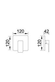 Resim Fause Ankastre Duş Bataryası Tetra Kab102-1 