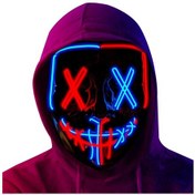 Resim Hafta Sonu Cosplay Kostüm Maskeli Balosu Ve Karnaval İçin Led Işıklı Maske Korku Maskesi Gks Diğer 