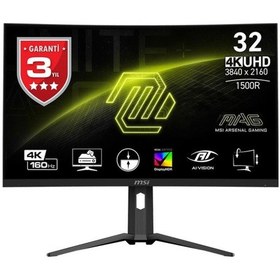 Resim MSI MAG 321CUP 31.5" 1 Ms 4k Curved 160 Hz Oyuncu Monitörü (Teşhir) 