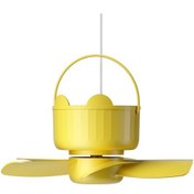 Resim Uzaktan Kumandalı Taşınabilir Tavan Vantilatörü, 3 Hız Ayarı Sarı 