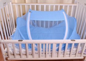 Resim Foldable Baby Bed Net With Pillow Net 2pieces Set - Blue 