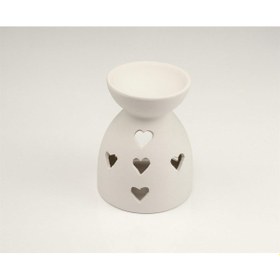 Resim Buhurdanlık Kalp | Seramik Bisküvi Boyanabilir Obje (Ham Ürün) 