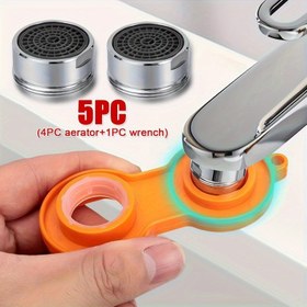 Resim 5/3 adet Evrensel Musluk Aerator Seti, Anti-Splash Filtreli Plastik Su Tasarrufu Nozulu, Kolay Kurulum Anahtarı Dahil, Avrupa ve Amerika Standartı, Elektrik Gerektirmez 