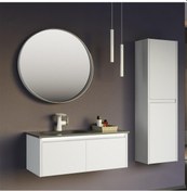 Resim Orka Lisbon 90 Cm Mdf Mat Beyaz Banyo Dolabı Takımı Ve Boy Dolabı Beyaz 