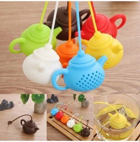 Resim Çaydanlık Tasarımlı Çay Demleme Süzgeci Ahşap - Gri 