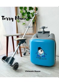 Resim Heybee Luggages Heybee Sevimli Canavar Oturulabilir Mavi Çocuk Valiz Diğer 