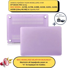 Resim McStorey Macbook Pro Kılıf 13inç M1-M2 A1706-08 A1989 A2159 A2251 A2289 A2338 ile Uyumlu Mat 