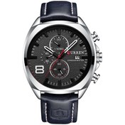 Resim Folinda Curren Erkek Spor Saati, Multifonksiyonel 30atm Su Geçirmez, Kademeli Kauçuk Kordon, Modern Akıllı Tasarım Siyah Çok Renkli 