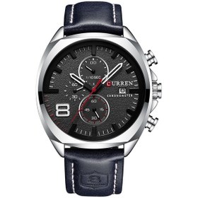 Resim Folinda Curren Erkek Spor Saati, Multifonksiyonel 30atm Su Geçirmez, Kademeli Kauçuk Kordon, Modern Akıllı Tasarım Siyah Çok Renkli 