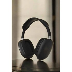 Resim Techno Stock P9 Plus Kulaklık Siyah Bluetooth Bağlantılı Kulak Üstü Kablosuz 