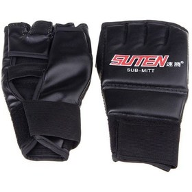 Resim Fortunelane Kırmızı Yarı Parmak Boks Eldiveni - Uzun Kolluk, Pu Deri, Muay Thai Eld. Kırmızı 