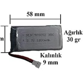 Resim STOREMAX Micron Drone Lityum Polimer Pil 3.7v 1200 Mah Micron Drone Lityum Polimer Pil 3.7v 1200 Mah Micron D 
