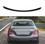 Resim Mercedes W213 2016-2019 E63 Uyumlu S Spoiler Parlak Siyah 