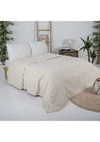 Resim Otantik Çift Kişilik Pike Takımı Ekru 