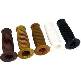 Resim Dashanshop 2 Adet Retro Motosiklet Gidon Kaplaması 25mm Dayanıklı Kauçuk Ve Dokulu Yüzey 
