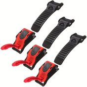 Resim 3 adet Motosiklet Kaskı Tokası, ECE DOT Hızlı Çıkarma Tokaları, Yüksek Yansıtıcı Polimer, Çok Amaçlı Bisiklet Aksesuarları, - Yetişkin, Kırmızı, Motosiklet Aksesuarları, Pilsiz 