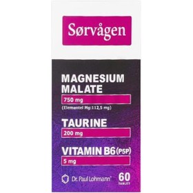 Resim Sorvagen Magnezyum Malat Taurin ve Vitamin B6 P5P 60 Tablet 