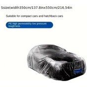 Resim Chuangyinshop Transparan Renk S Ağır Hizmet Araç Örtüsü Uv Toz Kar Yağmur Korumalı 