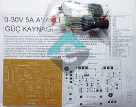Resim Güç Kaynağı 5A 0-30V Demonte Kit Kendin Yap 