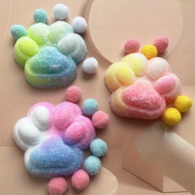 Resim Renkli Kedi Pençesi Yumuşak Minder Oyuncak, Parlak Renklerle Evcil Hayvan Duygularını İfade Ediyor 
