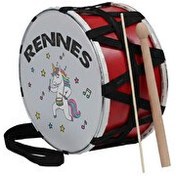 Resim Rennes DVL-33RD Örf Aletleri Özel Tasarım Çocuk Davulu 30 CM 