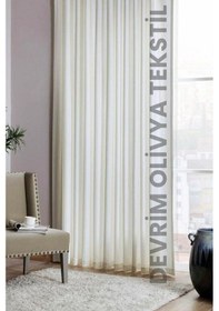 Resim Devrim Olivya Tekstil Lüks Krem Saten Perde 1. Kalite Dikim Güneşlik - Her Ölçü Mevcut En X Yükseklik Krem 