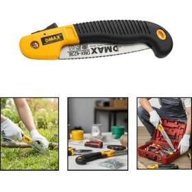 Resim Erdo Ticaret Katlanabilir Budama Testeresi Ergonomik Tutuşlu Keskin Bıçak 