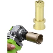 Resim Depolife Mermer Granit Fayans Beton Delme Pancı 10MM Sarı Elmas Karot Vakum Kaynaklı Elmas Karot Sondaj Ucu 