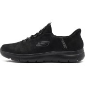 Resim Skechers Air Cooled Summits-Korlo Memory Foam Mens Sneaker Black Lastik Bağcıklı Hafızalı Taban Erkek Günlük Spor Ayakkabı Siyah 