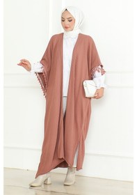 Resim Balca Oversize Triko Panço 1195 - Gül Kurusu Gülkurusu 