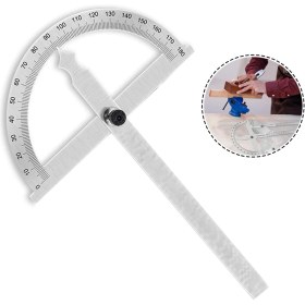 Resim Badem10 Dw Açılı Iletki Gönye Açı Ölçer 300-500 mm Ölçüm Cetveli 