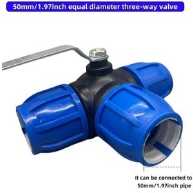 Resim Willowhaven Pe 25mm Hızlı Bağlantı Üç Yollu Vana Yüksek Akış Sulama Sistemleri 