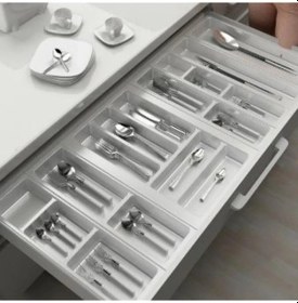 Resim Mutfak, Modüler Kaşıklık Seti, Beyaz, 104 x 48 cm (Enden-Boydan 3,5 cm Kesilebilir) 