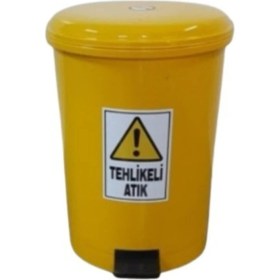 Resim PremiumPort 25 Lt Pedallı Tehlikeli Atık Kovası, Güvenli ve Pratik Kullanım 