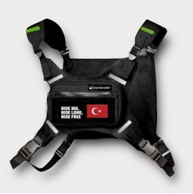 Resim EASTERN SPİRİT Reflektörlü Yelek R1 Black 1 Adet Patch Hediye (YENİ YASAYA UYGUN ÜRETİLMİŞTİR) 