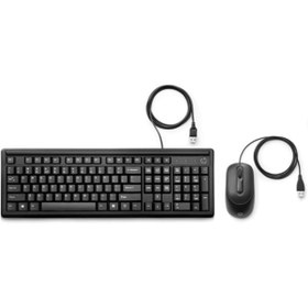 Resim HP 160 Kablolu Klavye & Mouse Set Siyah 6hd76aa 