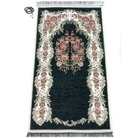 Resim Lüks Gülce Şönil Seccade Siyah 