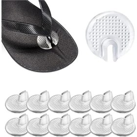 Resim 6 çift silikon parmak koruması, parmak arası terlik, kendinden yapışkanlı, parmak arası terlikler için yastık, kaymaz ayakkabı yastığı, kadın, erkek için, ağrı ve kabarcıklara karşı kaymaz 