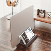 Resim Ayarlama Özelliği Olan ABS Laptop Standı, Klipsli Tutuculu Notebook Dock, MacBook/Surface/HP/Dell/Chrome Book için Yer Tasarruflu Masaüstü Düzenleyici 